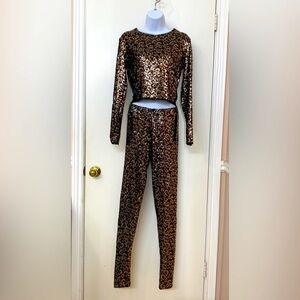 Zara Gold Sequin Crop Top